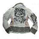 Derhy Khaki Jacket with Graphic Print
