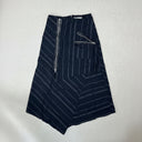 Cache Cache Striped Midi Skirt with Zipper Detailing