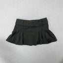 Formula Belted Pleated Mini Skirt with Belt